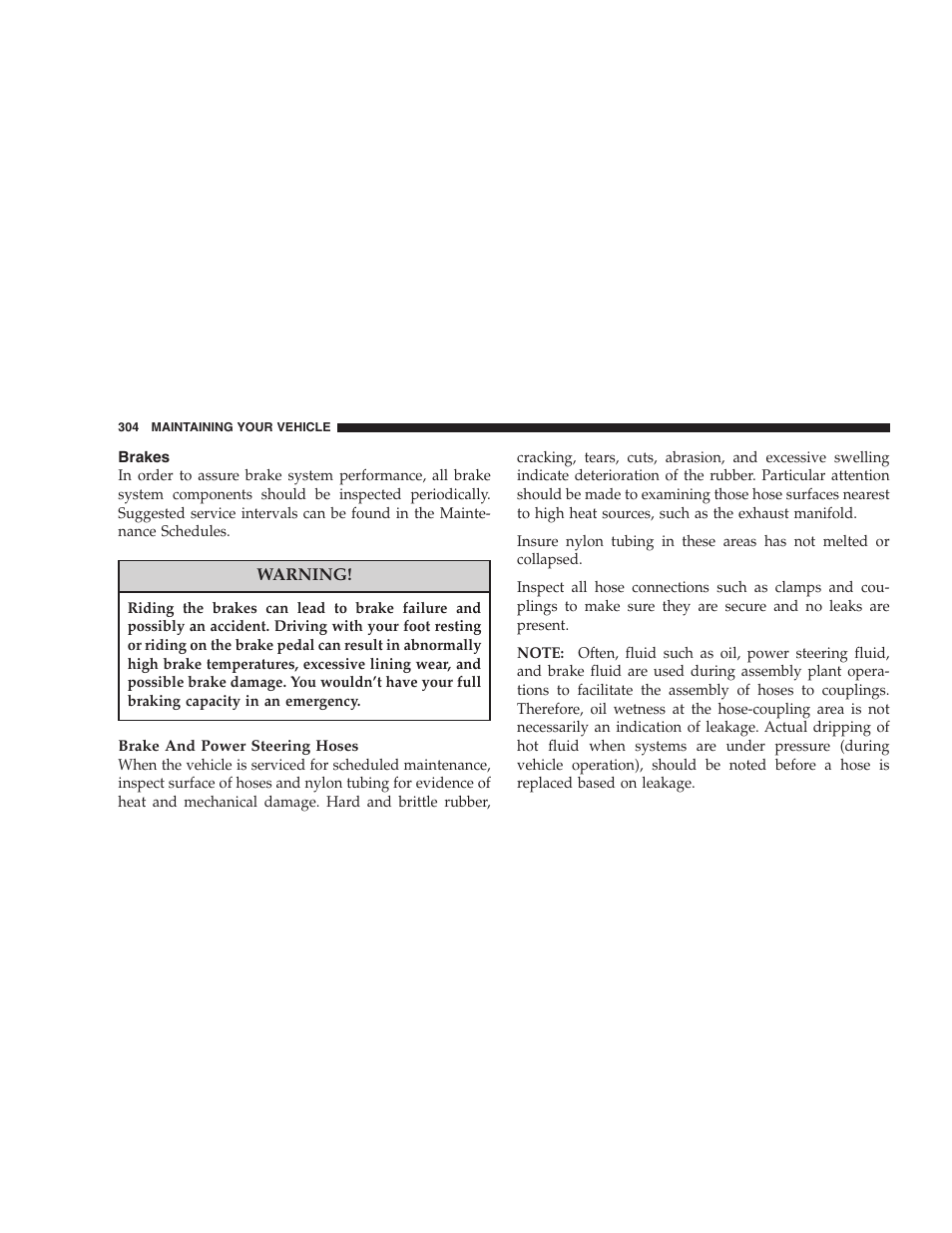 Brakes | Chrysler 2005 Pacifica Touring User Manual | Page 304 / 376