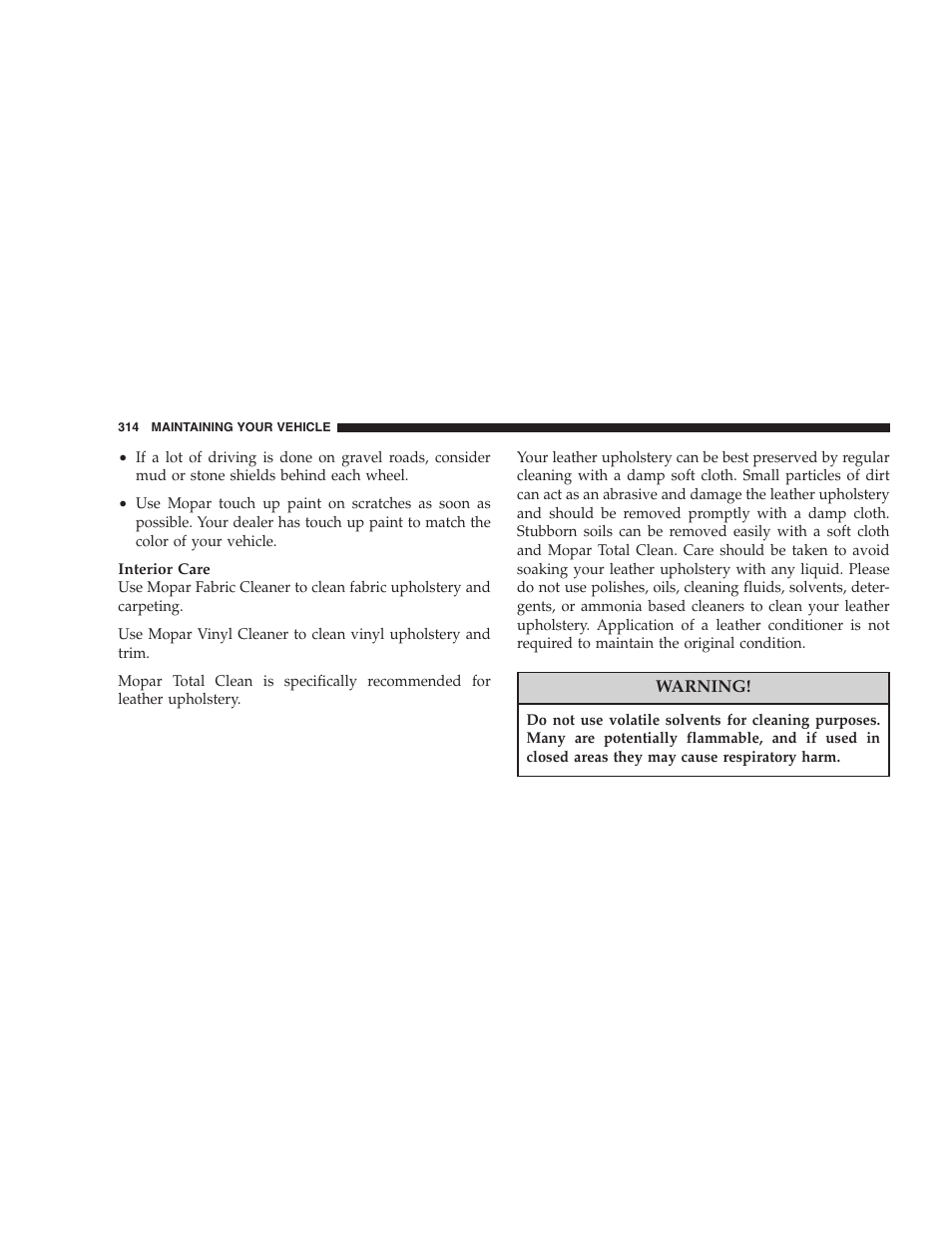 Chrysler 2005 Pacifica Touring User Manual | Page 314 / 376
