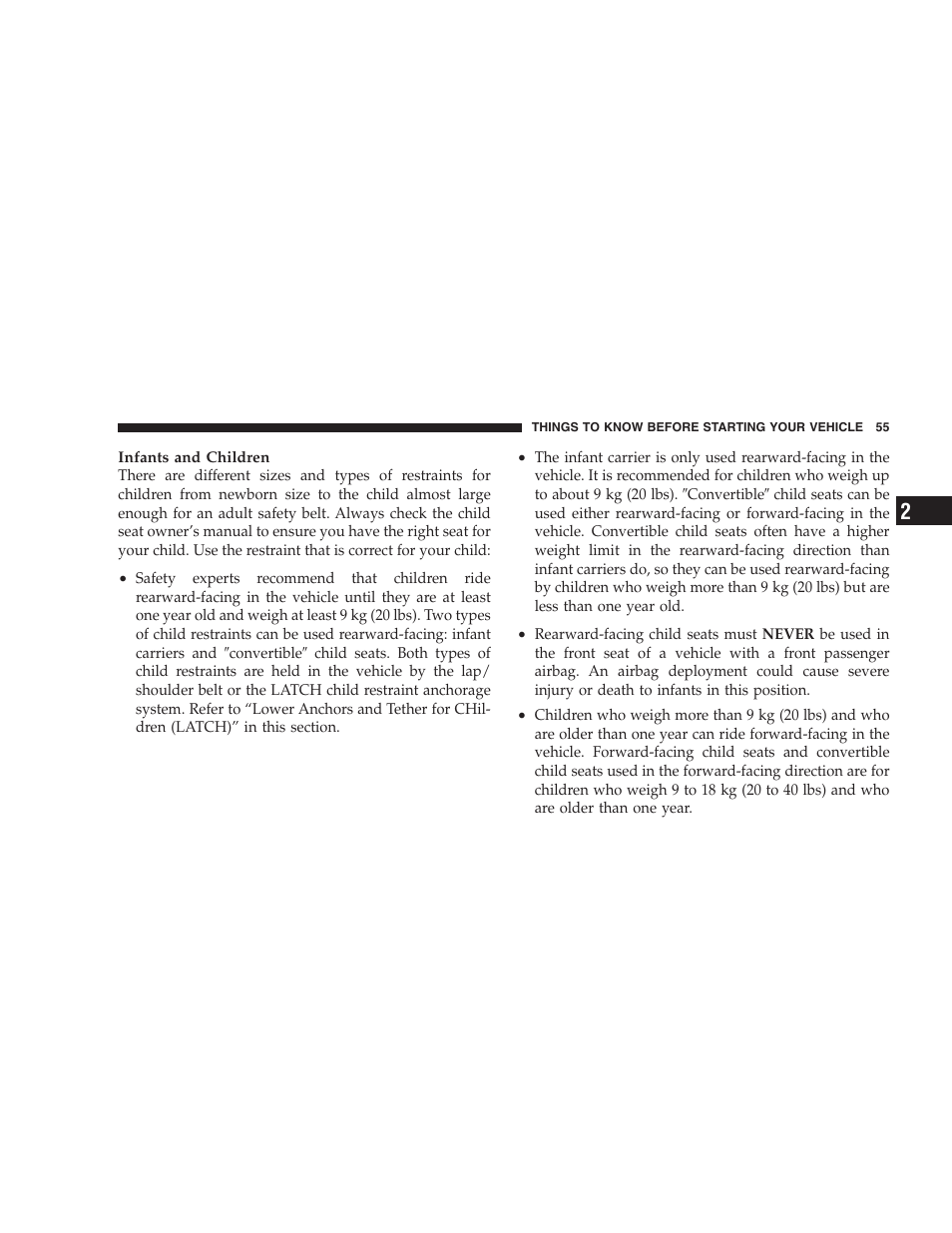 Chrysler 2005 Pacifica Touring User Manual | Page 55 / 376