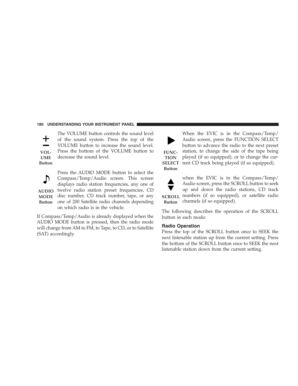 Radio operation | Chrysler 2007 300 SRT8 User Manual | Page 180 / 360