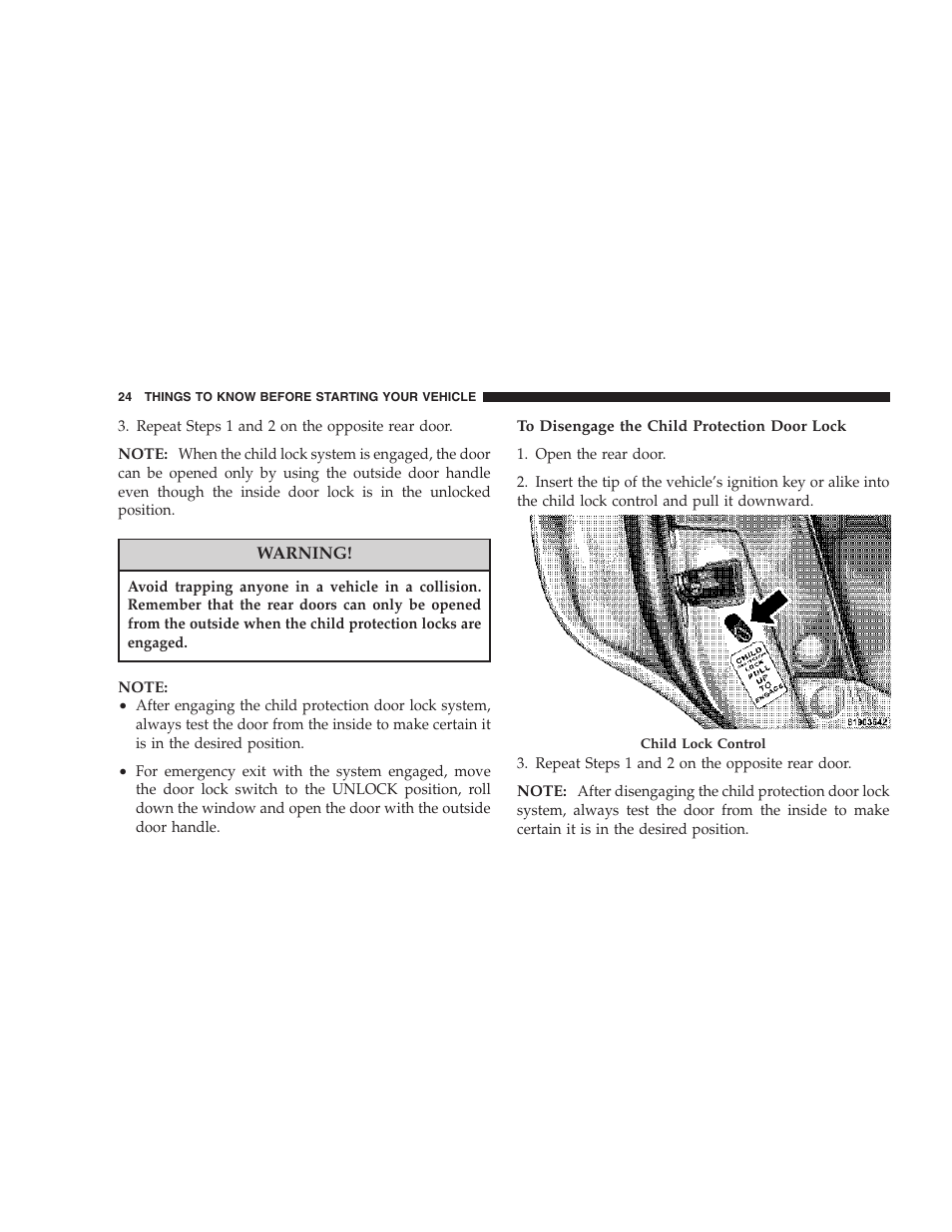 Chrysler 2007 300 SRT8 User Manual | Page 24 / 360