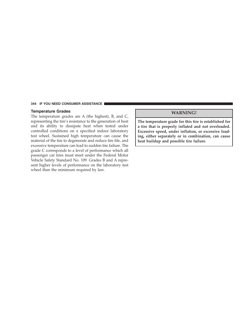 Temperature grades | Chrysler 2007 300 SRT8 User Manual | Page 344 / 360