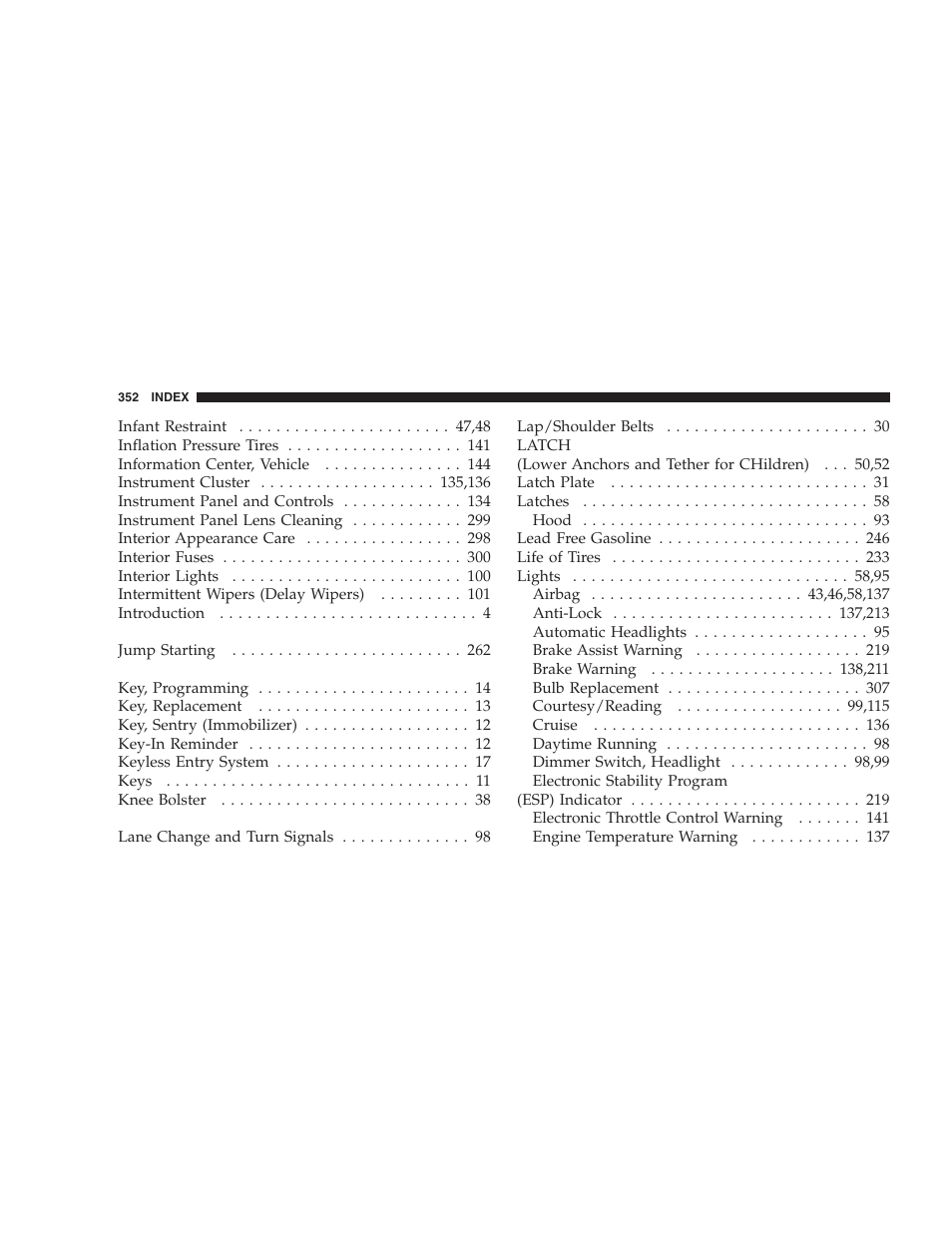 Chrysler 2007 300 SRT8 User Manual | Page 352 / 360