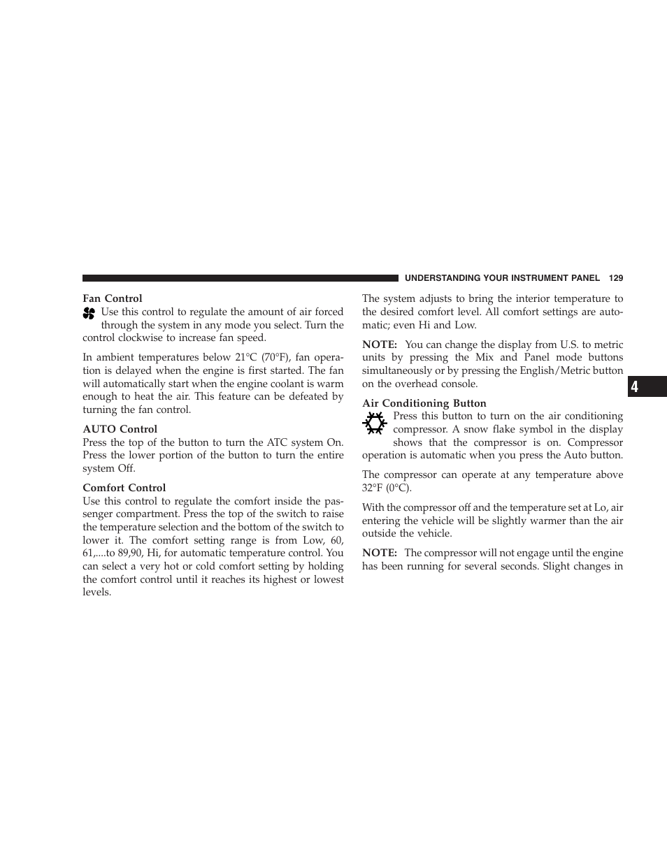 Chrysler 2005 Sebring Convertible User Manual | Page 129 / 292