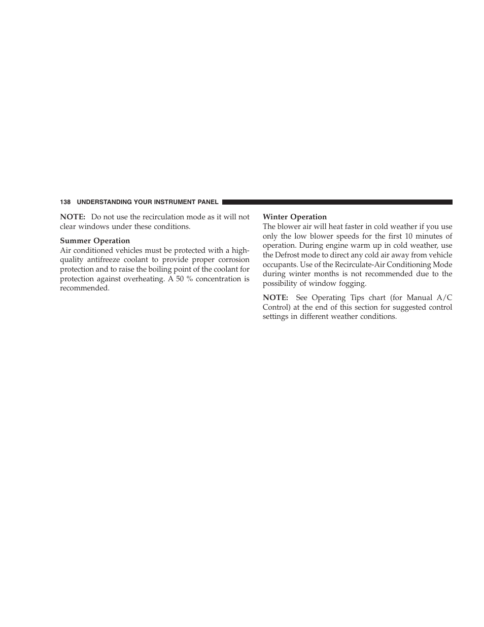 Chrysler 2005 Sebring Convertible User Manual | Page 138 / 292