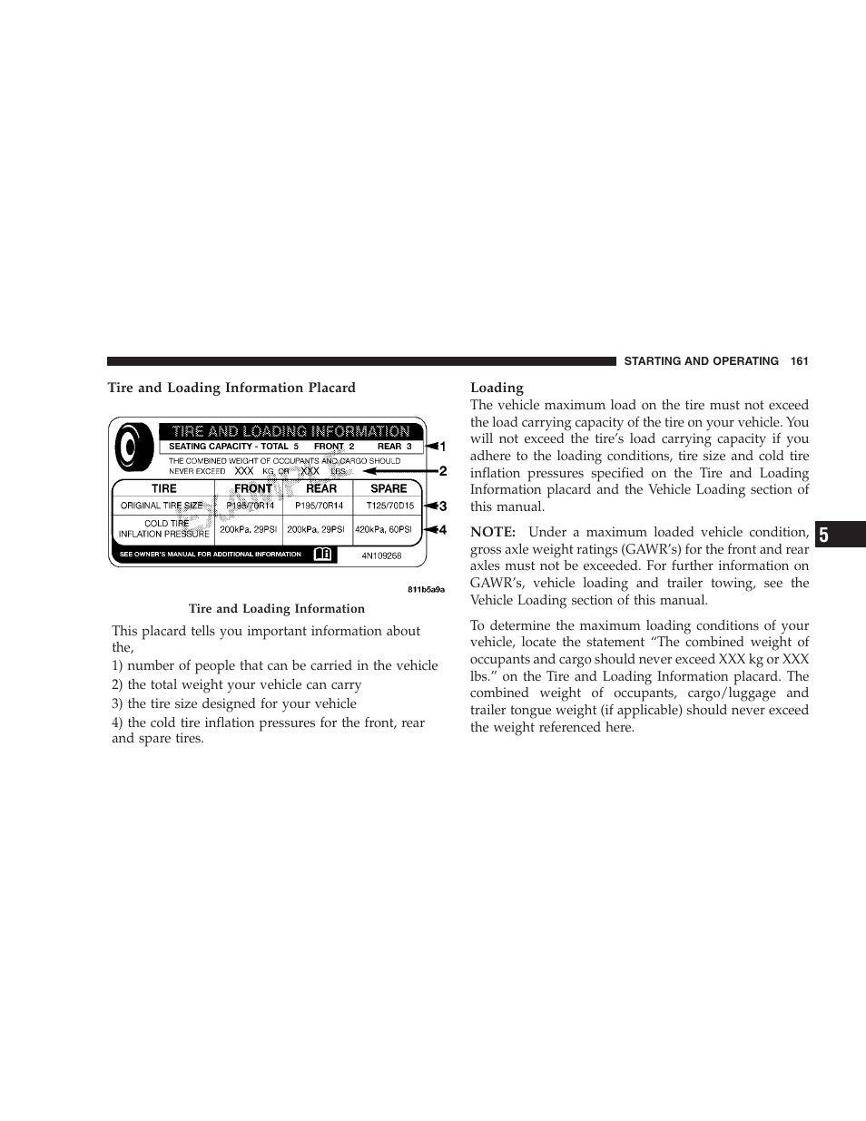 Chrysler 2005 Sebring Convertible User Manual | Page 161 / 292