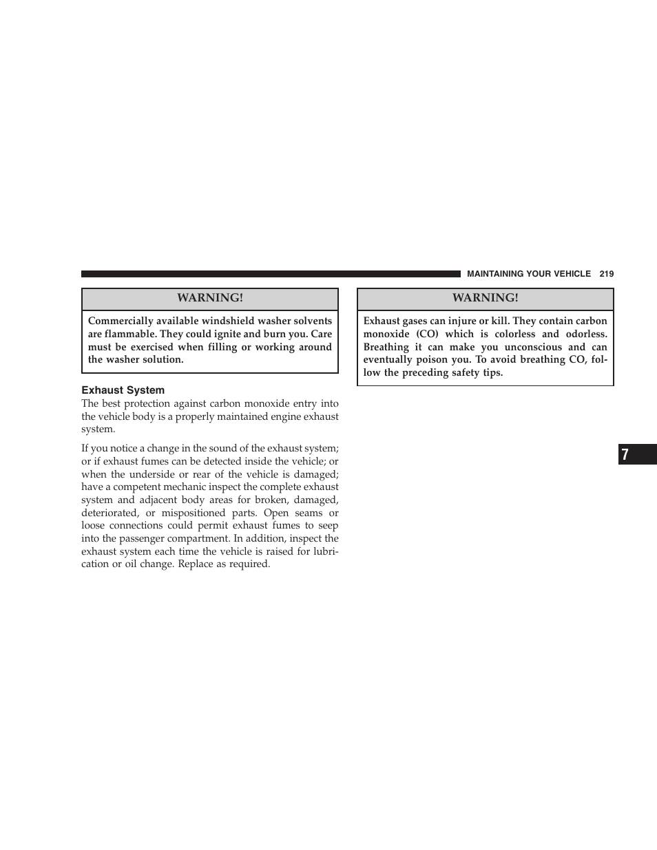 Exhaust system | Chrysler 2005 Sebring Convertible User Manual | Page 219 / 292