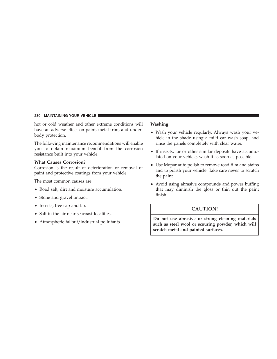 Chrysler 2005 Sebring Convertible User Manual | Page 230 / 292