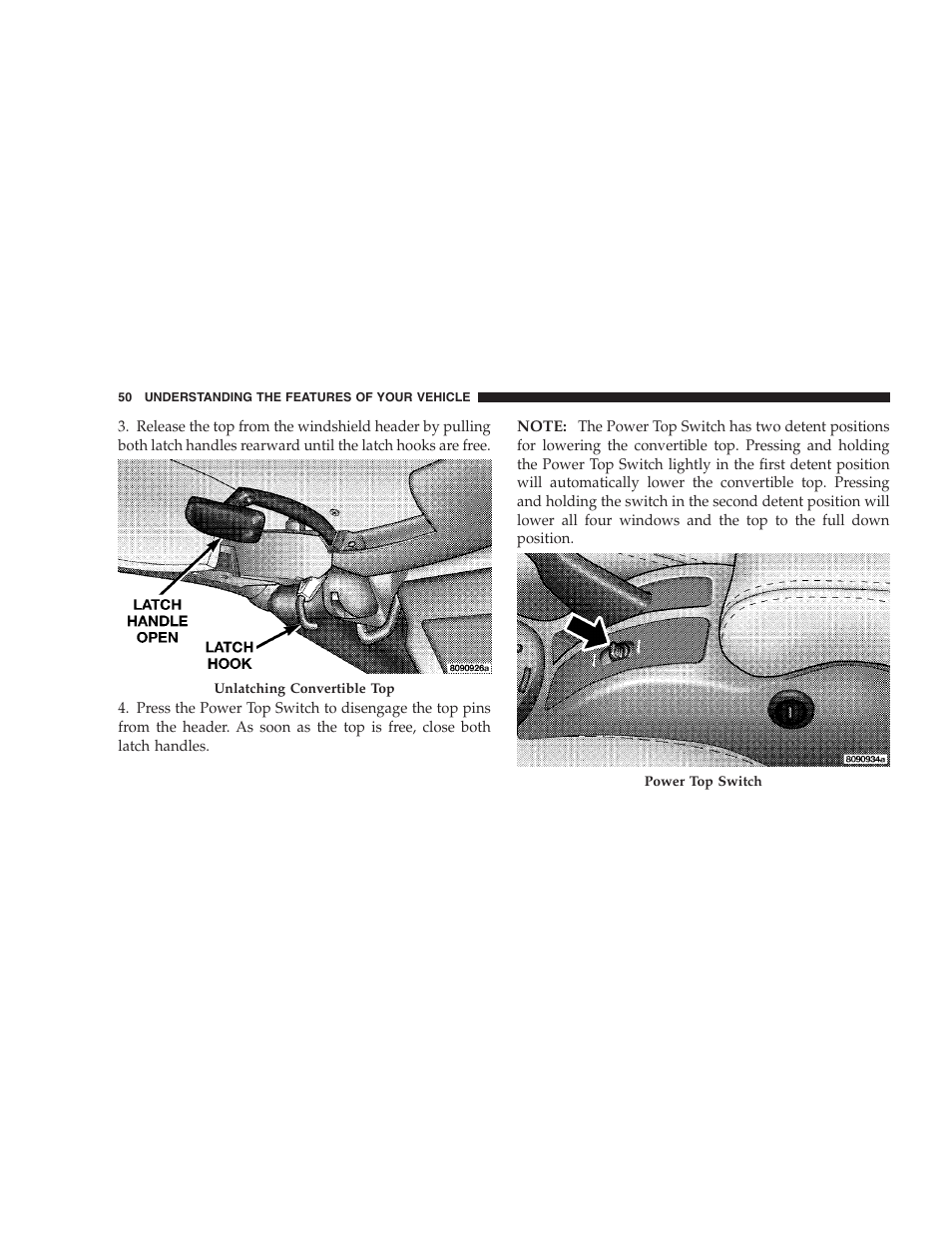 Chrysler 2005 Sebring Convertible User Manual | Page 50 / 292