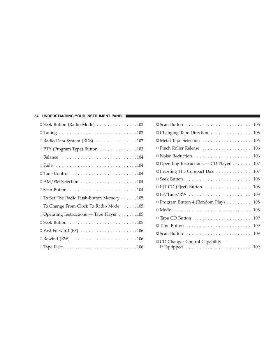 Chrysler 2005 Sebring Convertible User Manual | Page 84 / 292