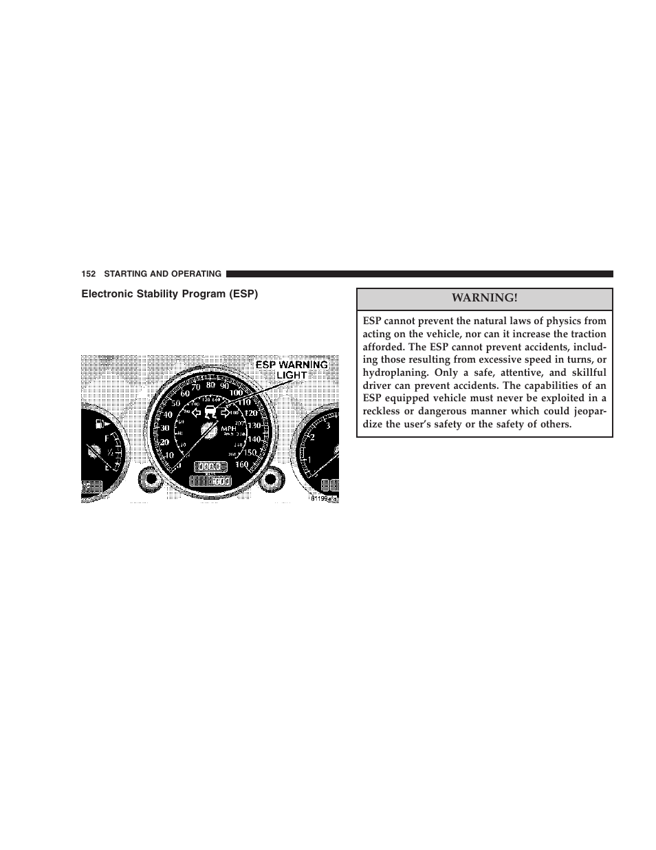 Electronic stability program (esp) | Chrysler 2006 Crossfire User Manual | Page 152 / 296