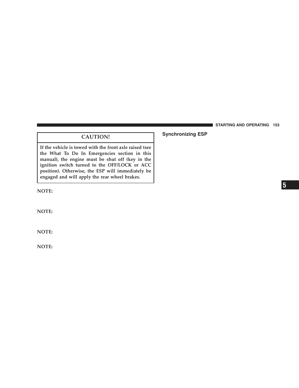 Synchronizing esp | Chrysler 2006 Crossfire User Manual | Page 153 / 296