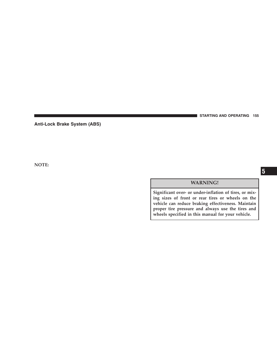 Anti-lock brake system (abs) | Chrysler 2006 Crossfire User Manual | Page 155 / 296