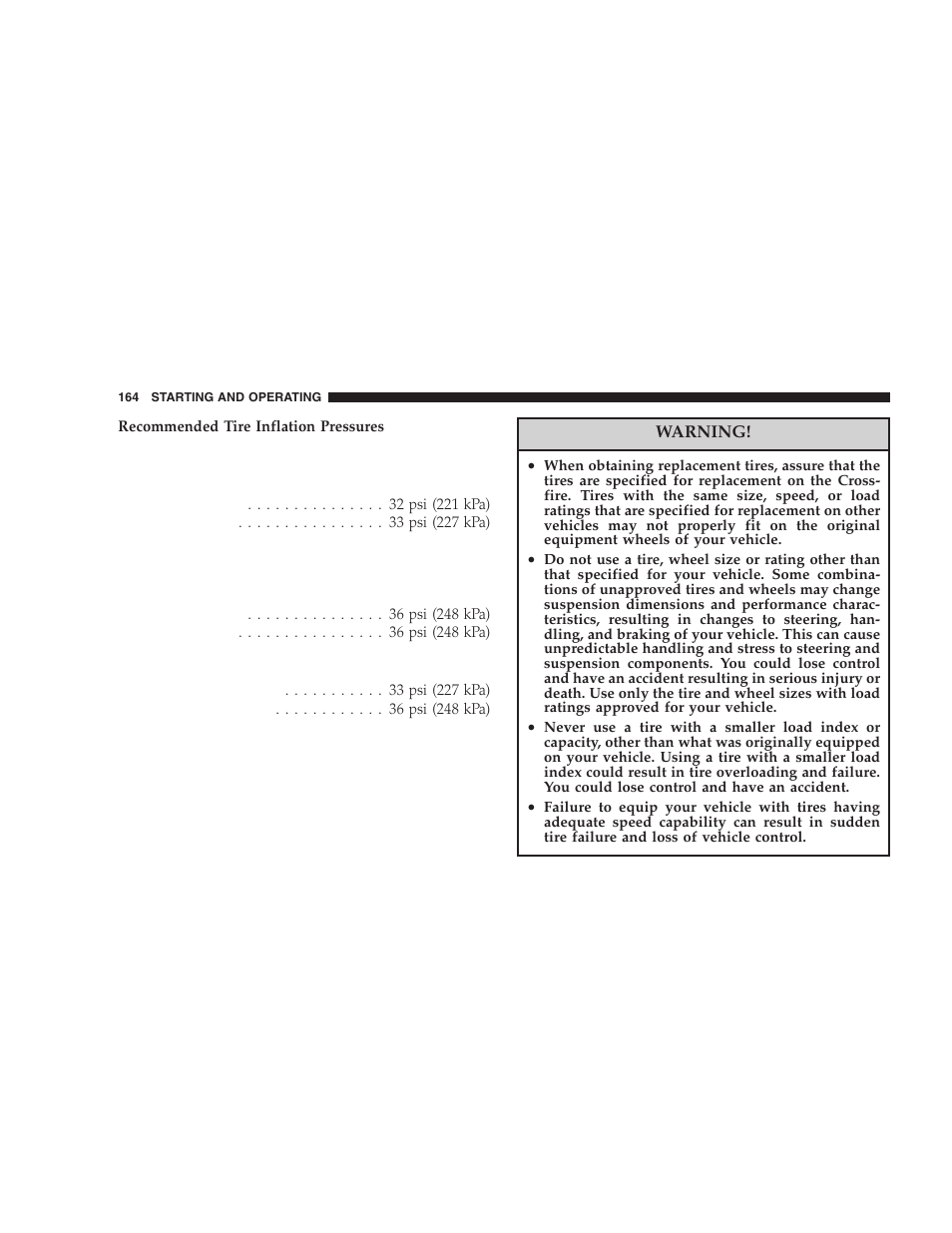 Chrysler 2006 Crossfire User Manual | Page 164 / 296