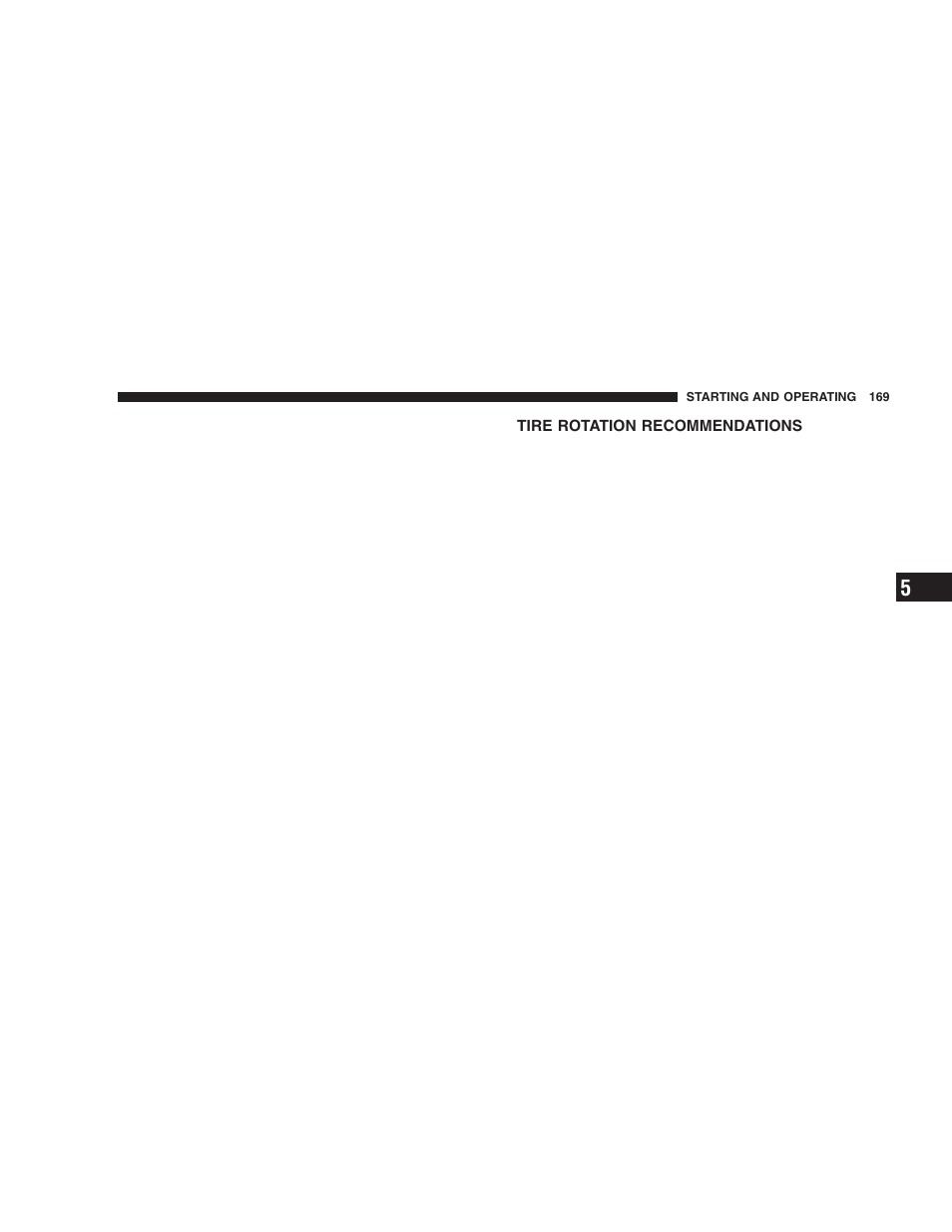Tire rotation recommendations | Chrysler 2006 Crossfire User Manual | Page 169 / 296