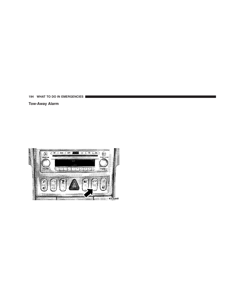 Tow-away alarm | Chrysler 2006 Crossfire User Manual | Page 194 / 296
