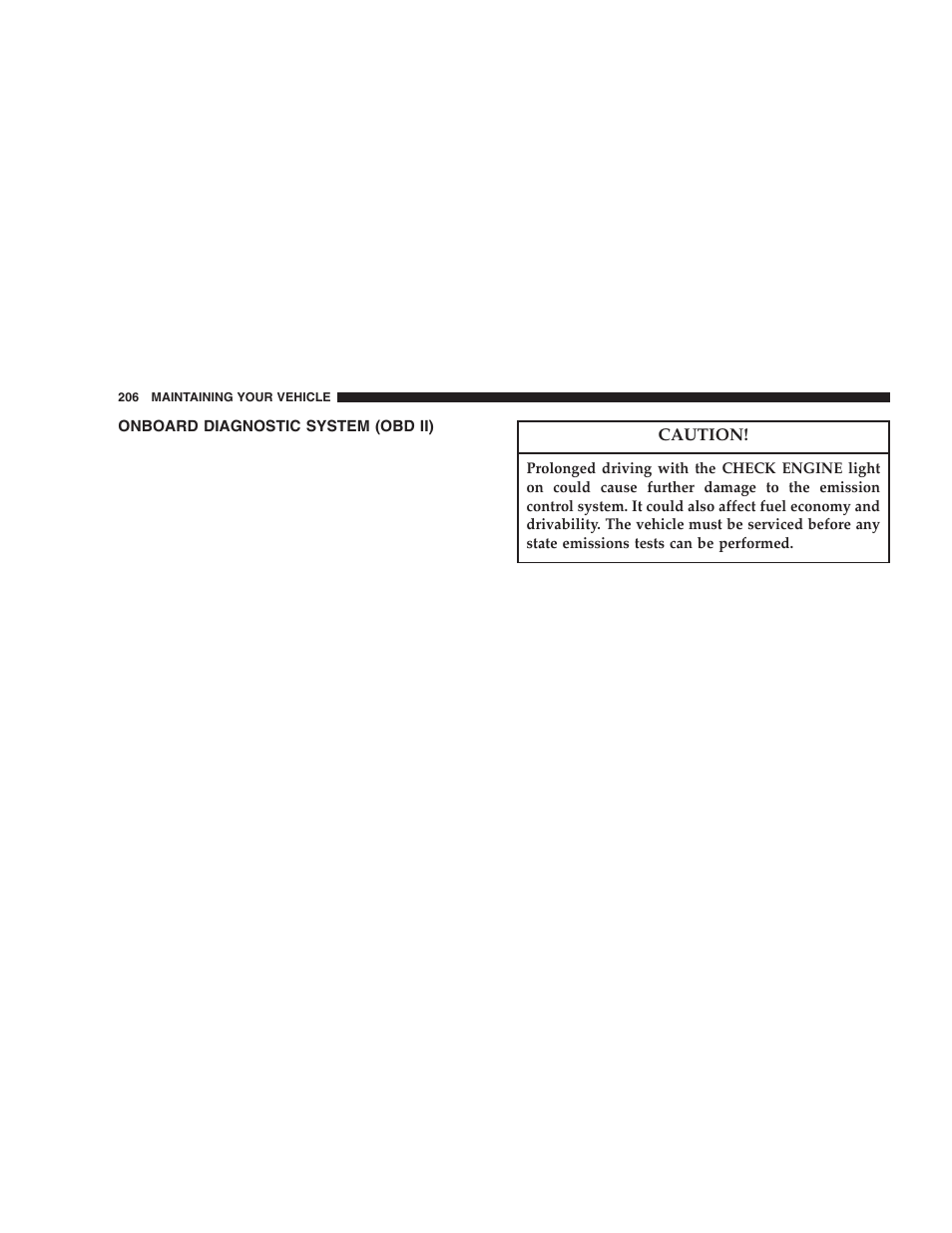 Onboard diagnostic system (obd ii) | Chrysler 2006 Crossfire User Manual | Page 206 / 296