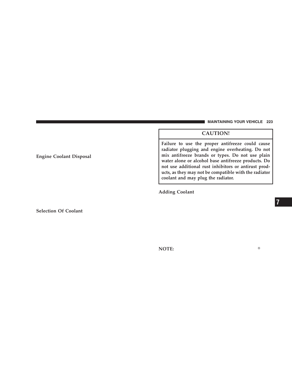Chrysler 2006 Crossfire User Manual | Page 223 / 296