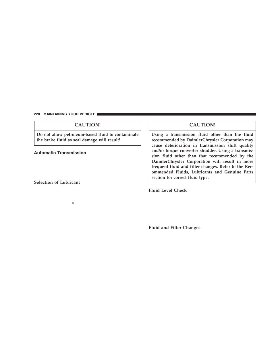 Automatic transmission | Chrysler 2006 Crossfire User Manual | Page 228 / 296