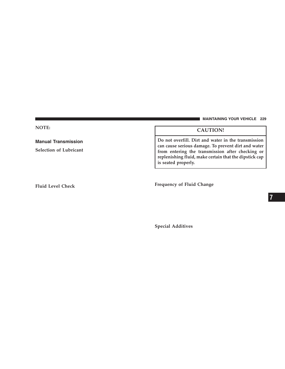 Manual transmission | Chrysler 2006 Crossfire User Manual | Page 229 / 296