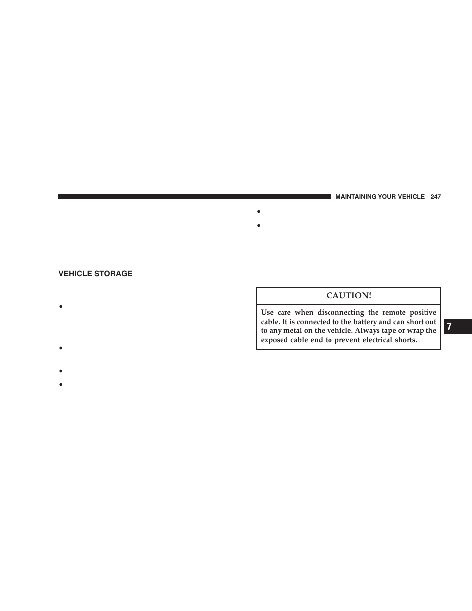Vehicle storage | Chrysler 2006 Crossfire User Manual | Page 247 / 296