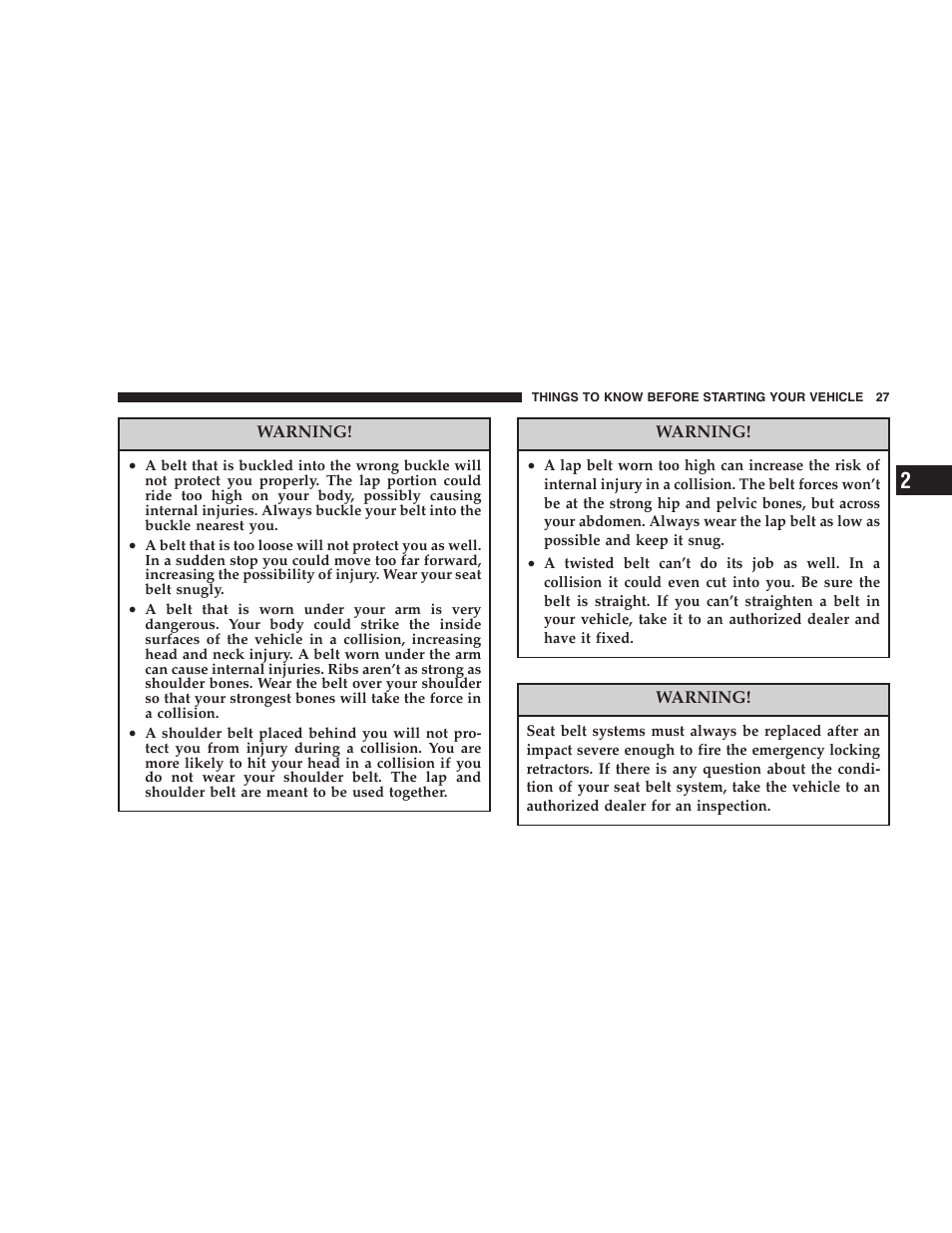 Chrysler 2006 Crossfire User Manual | Page 27 / 296