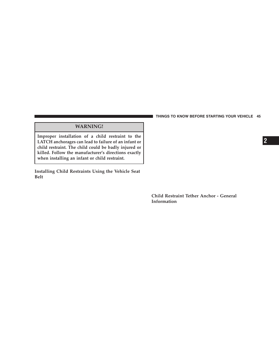 Chrysler 2006 Crossfire User Manual | Page 45 / 296