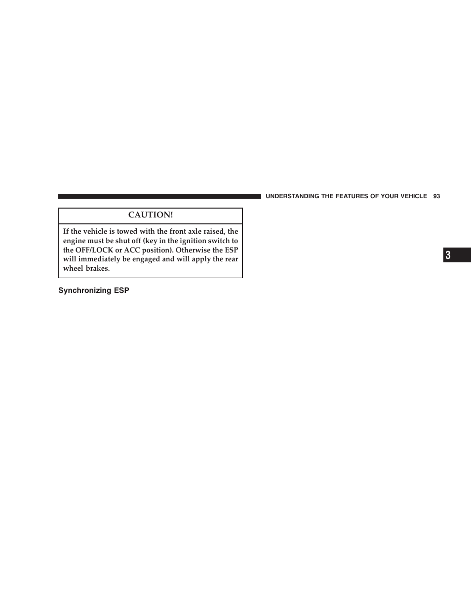 Synchronizing esp | Chrysler 2006 Crossfire User Manual | Page 93 / 296