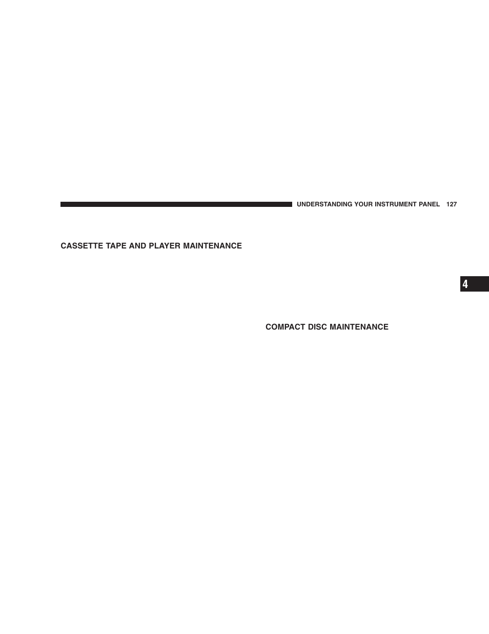 Cassette tape and player maintenance, Compact disc maintenance | Chrysler 2006 Sebring Sedan User Manual | Page 127 / 300