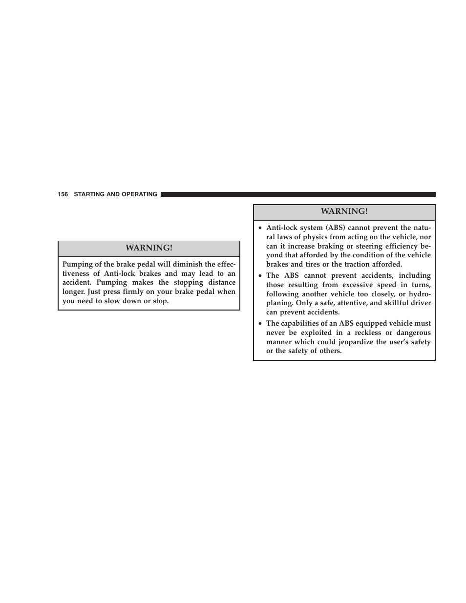 Chrysler 2006 Sebring Sedan User Manual | Page 156 / 300