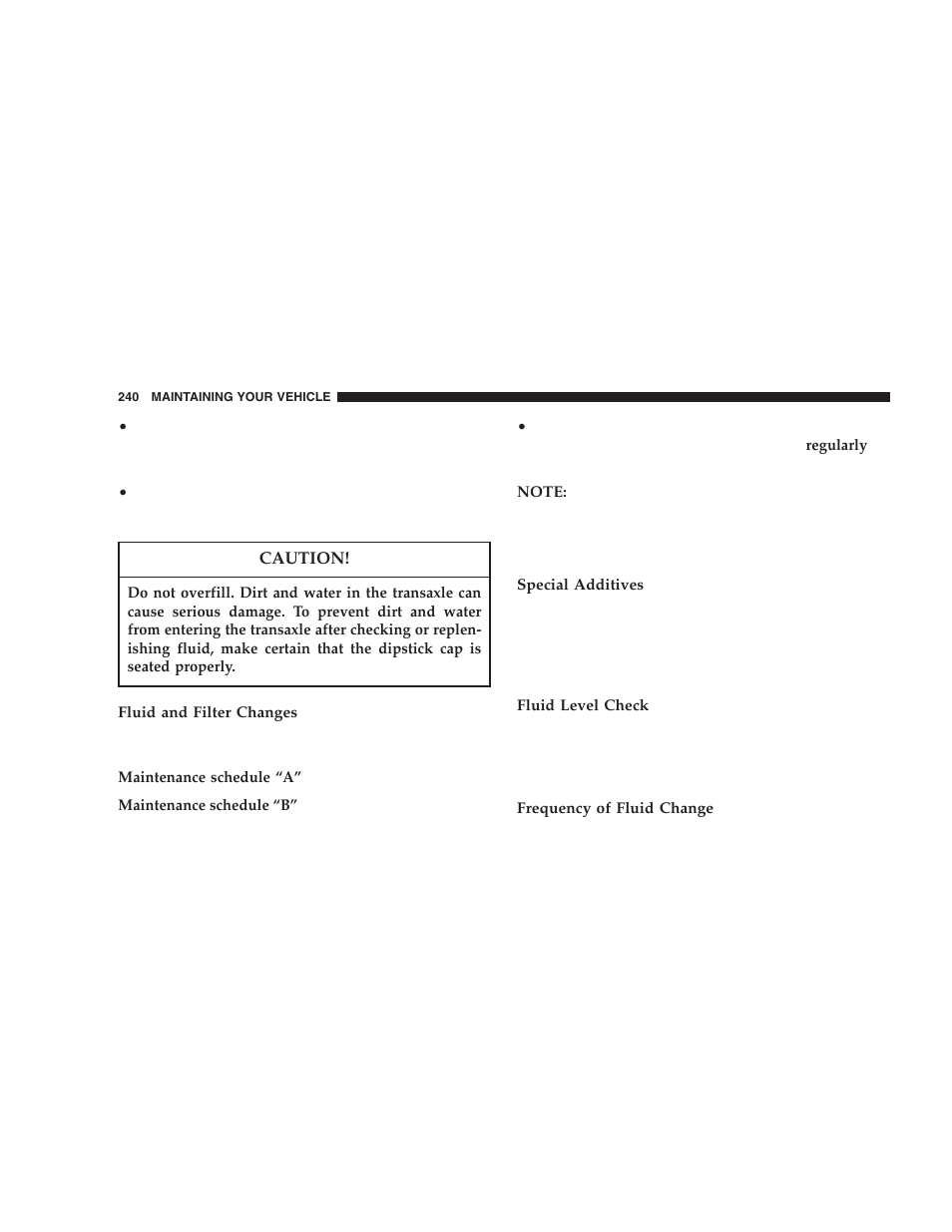 Chrysler 2006 Sebring Sedan User Manual | Page 240 / 300