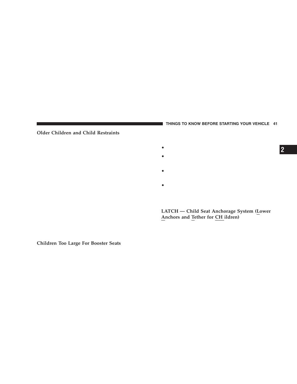 Chrysler 2006 Sebring Sedan User Manual | Page 41 / 300