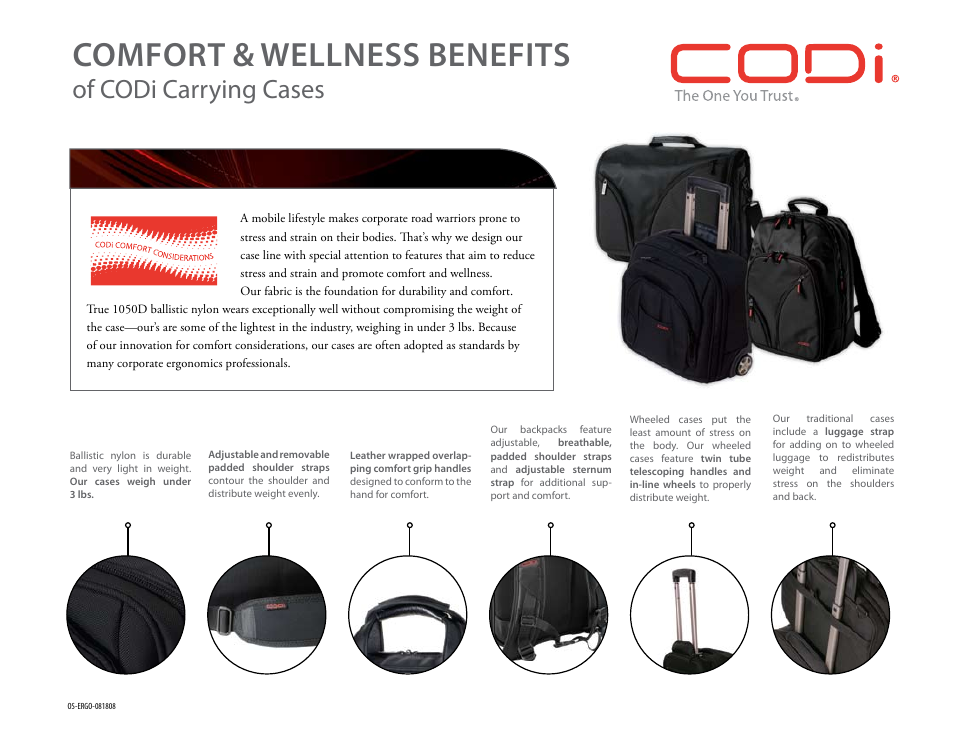 CODi Carrying Cases User Manual | 1 page