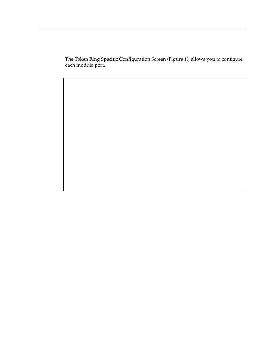 Token ring specific configuration screen | Cabletron Systems 9T427-16 User Manual | Page 5 / 16