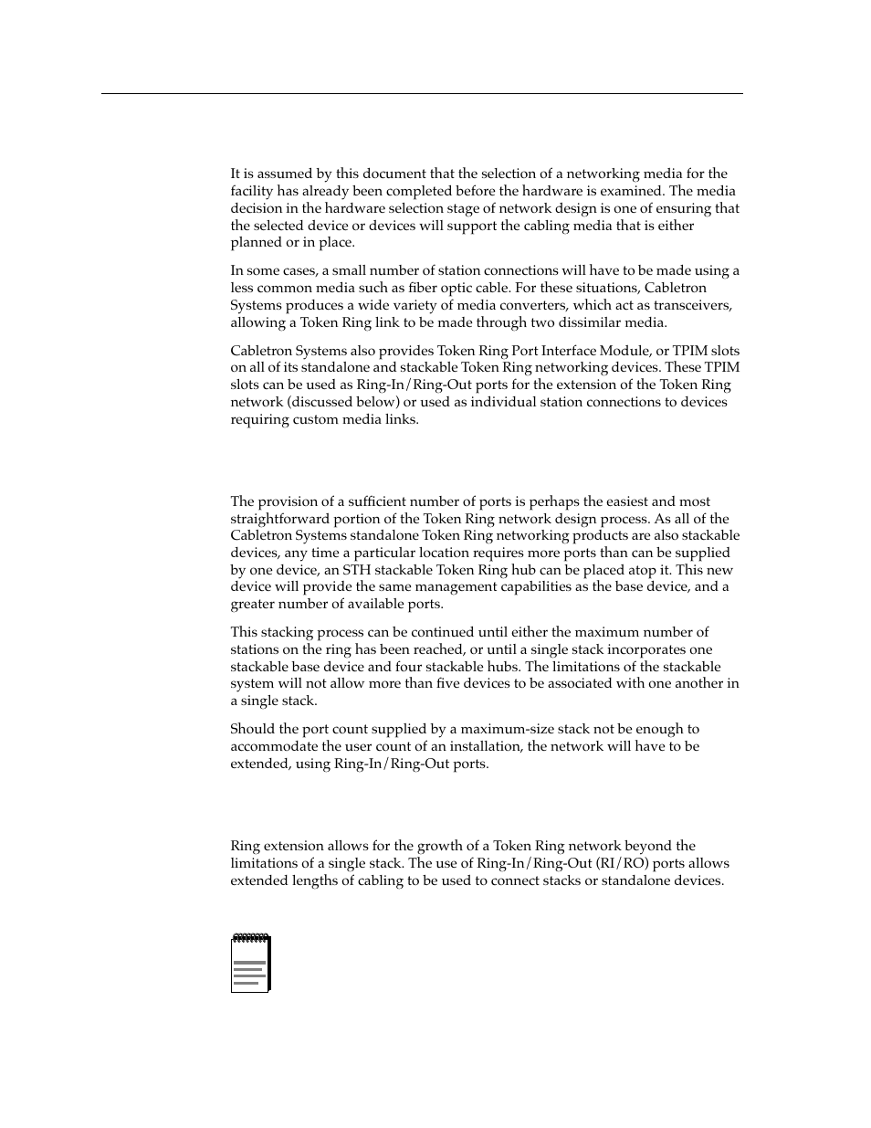 Media, Port count, Ring extensions | Cabletron Systems switches User Manual | Page 102 / 132