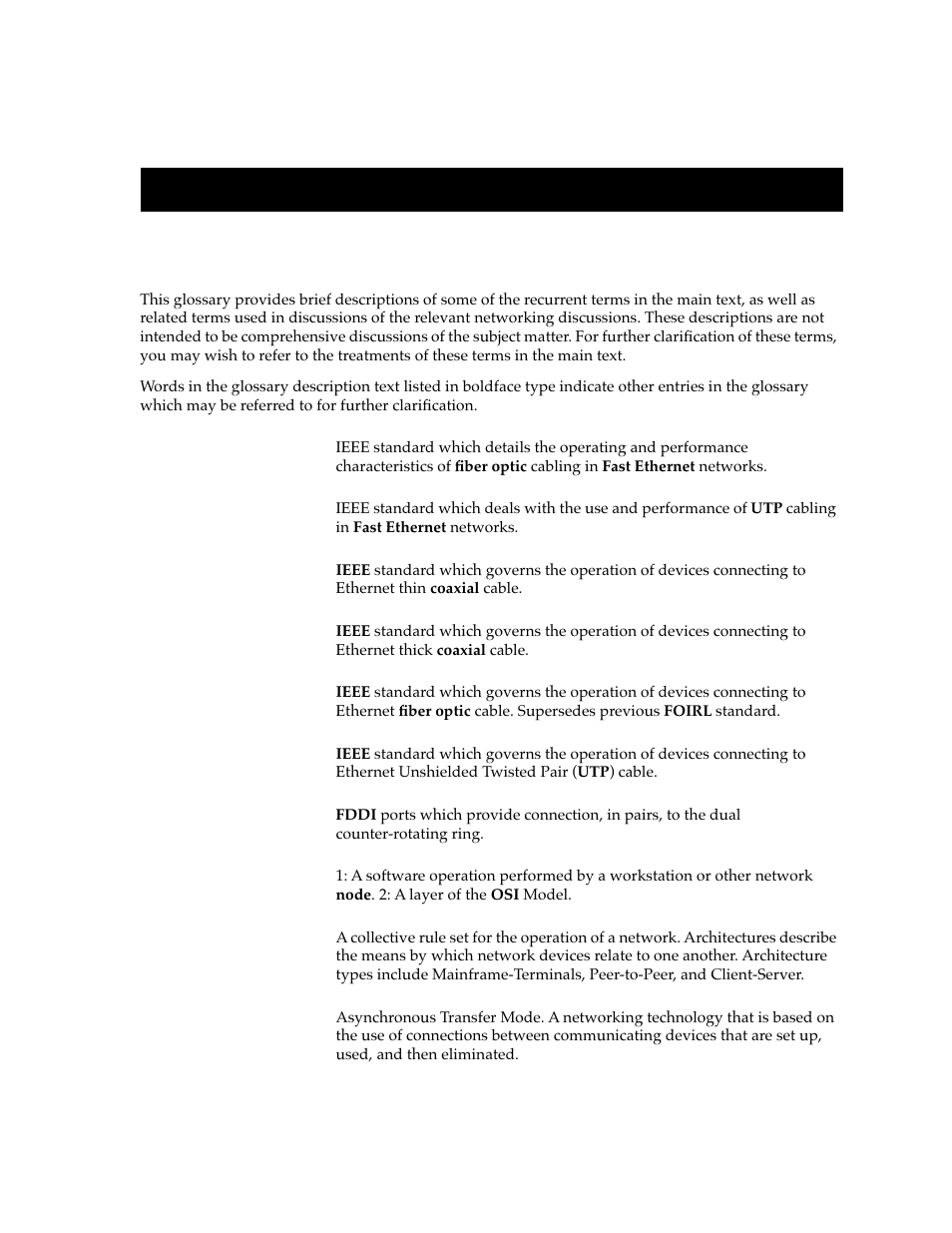 Glossary | Cabletron Systems switches User Manual | Page 119 / 132