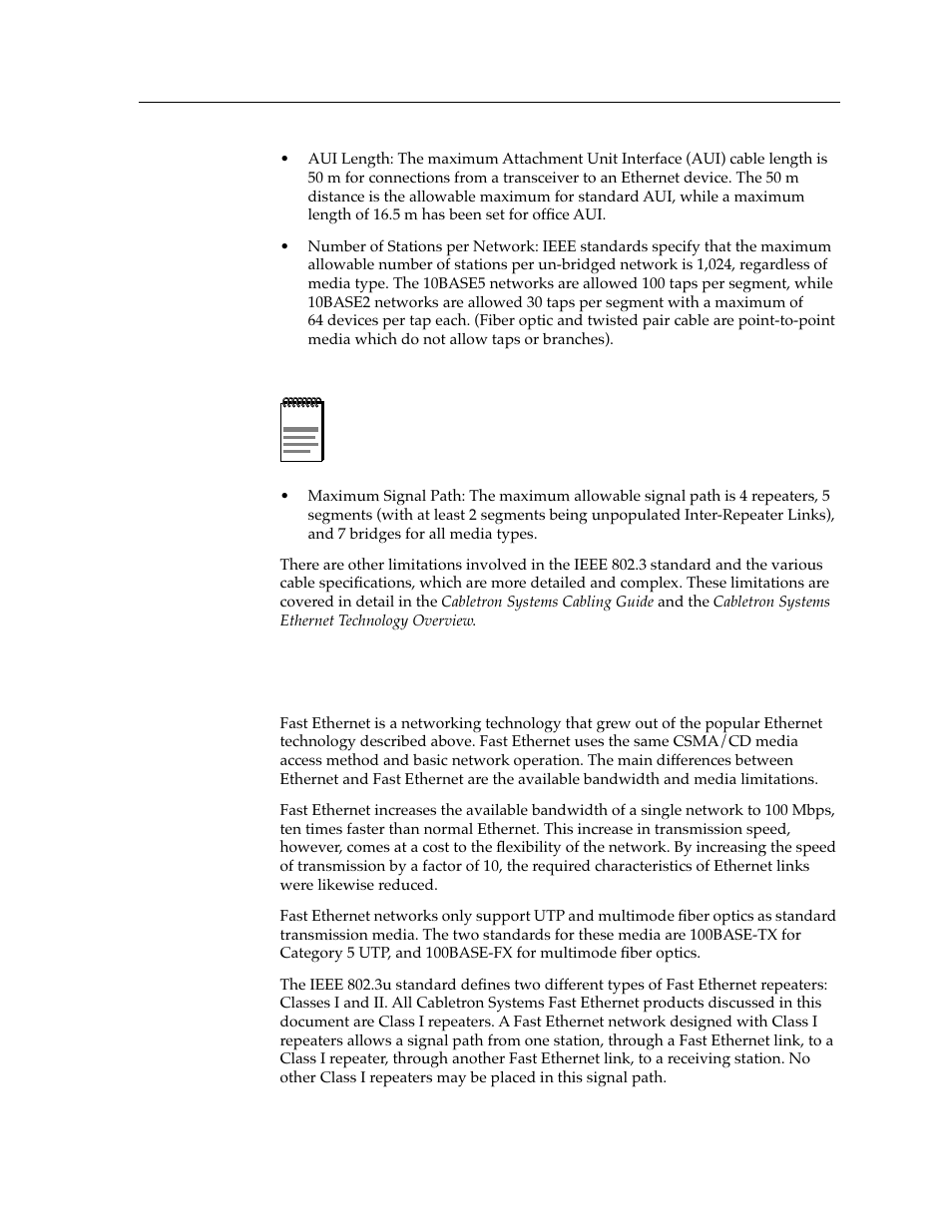 Fast ethernet, Fast ethernet -3 | Cabletron Systems switches User Manual | Page 15 / 132