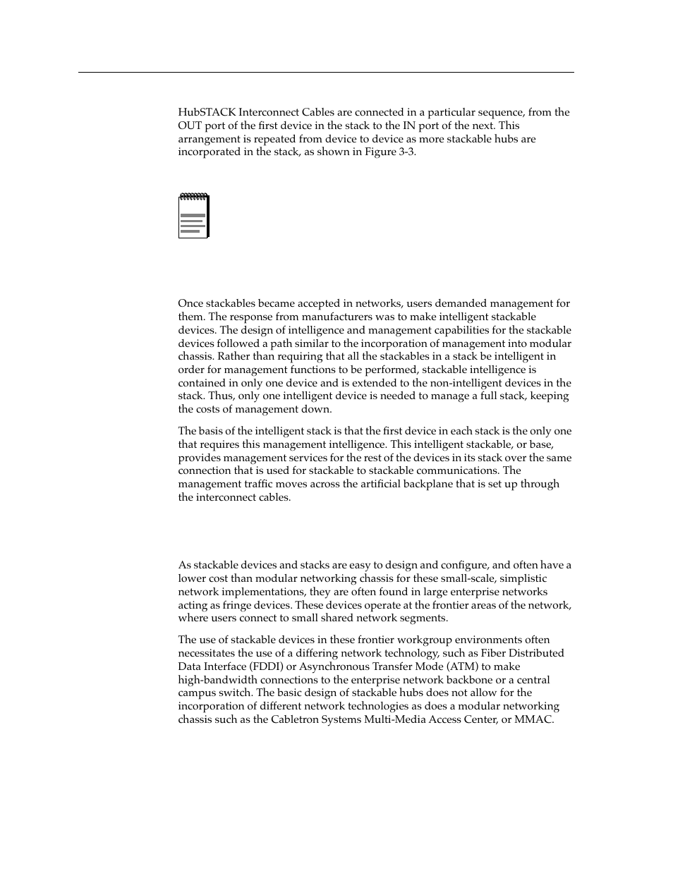 Intelligence in the stack, Internetworking for stacks | Cabletron Systems switches User Manual | Page 28 / 132