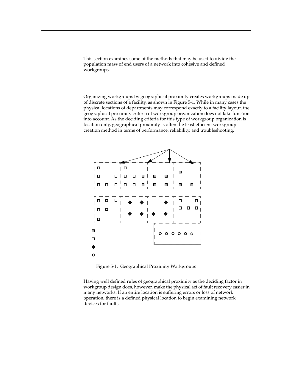 Workgroup establishment criteria, Geographical proximity, Workgroup establishment criteria -3 | Cabletron Systems switches User Manual | Page 43 / 132