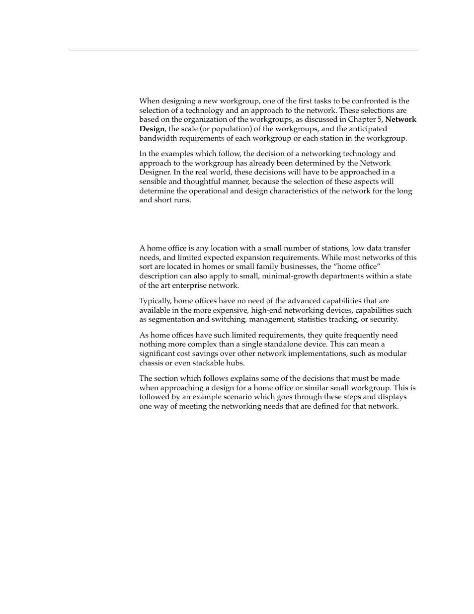 Ethernet workgroup design, The home office, Ethernet workgroup design -5 | The home office -5 | Cabletron Systems switches User Manual | Page 67 / 132