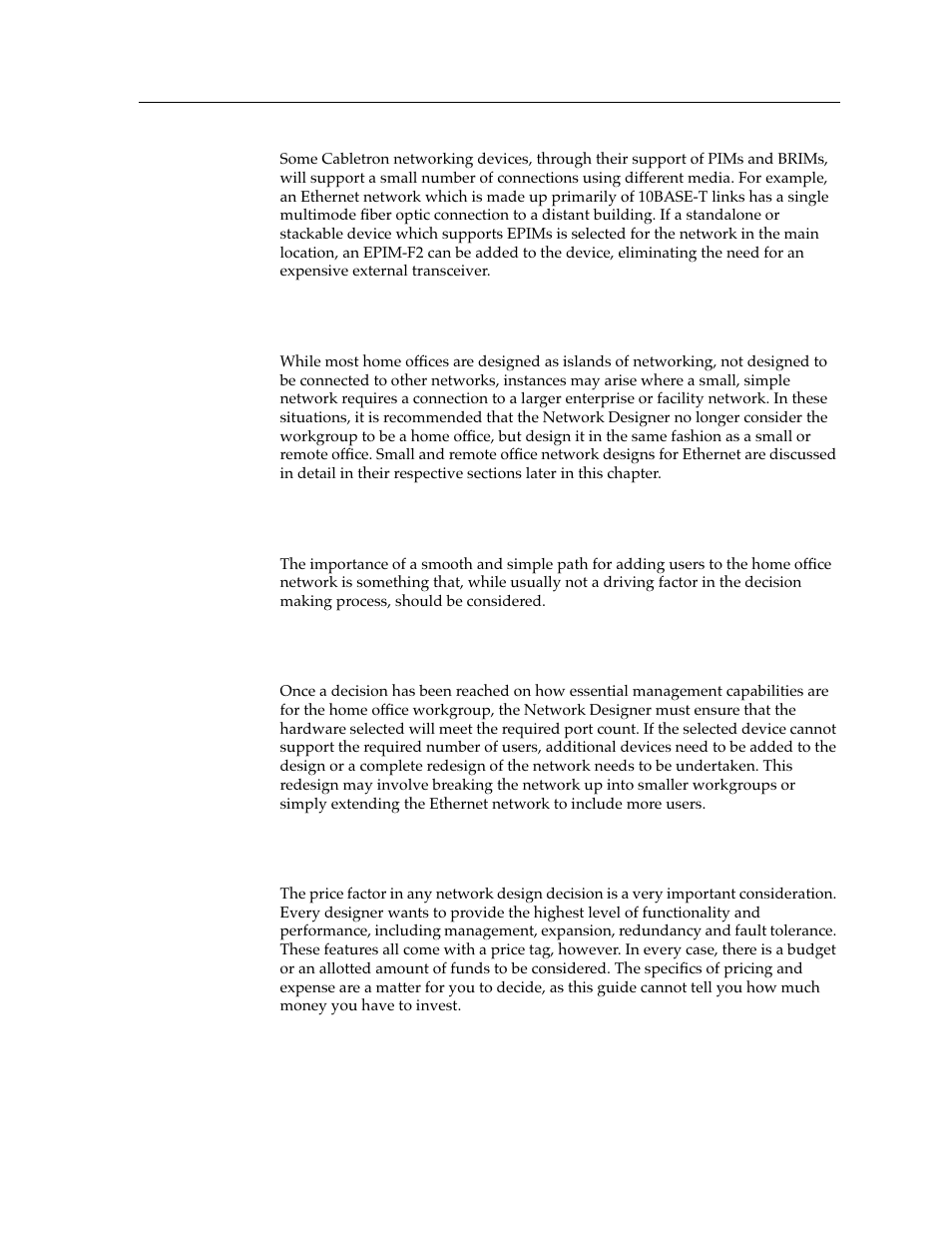 Interconnection, Expandability, Port count | Price | Cabletron Systems switches User Manual | Page 69 / 132