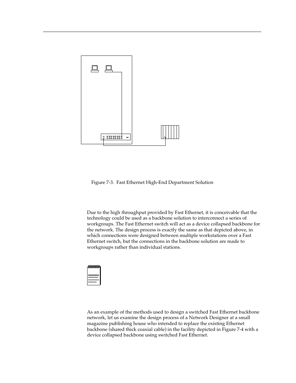 Fast ethernet as a backbone, Design example, Fast ethernet as a backbone -9 | Cabletron Systems switches User Manual | Page 95 / 132