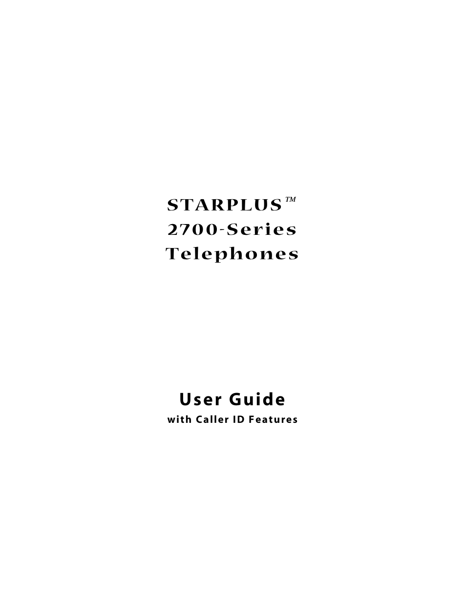 Cabletron Systems STARPLUS 2700 Series User Manual | 36 pages