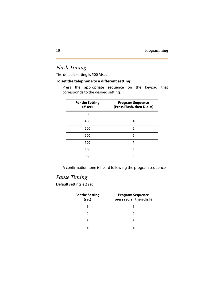 Flash timing, Pause timing | Cabletron Systems STARPLUS 2700 Series User Manual | Page 20 / 36