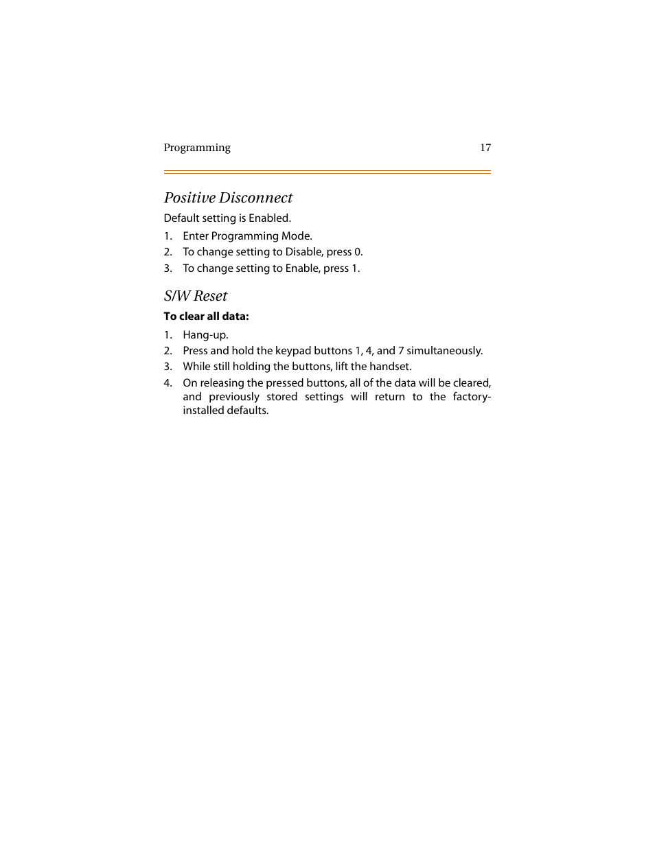 Positive disconnect, S/w reset | Cabletron Systems STARPLUS 2700 Series User Manual | Page 21 / 36