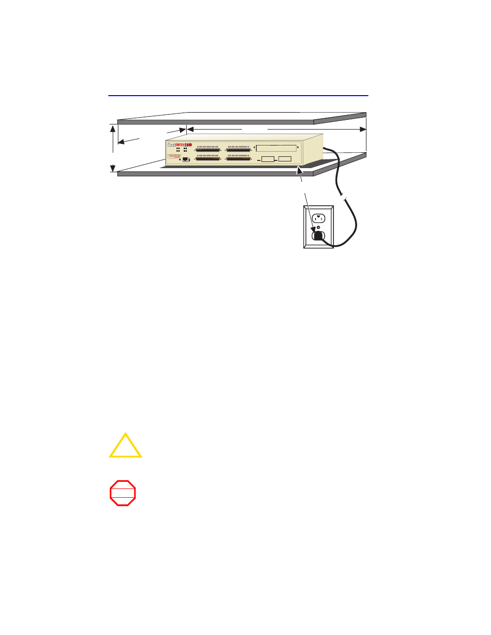 2 rackmount installation, Rackmount installation -4, Section 3.4.2 | Figure 3-1, Guidelines for the rackmount installation | Cabletron Systems 2E43-51R User Manual | Page 28 / 168