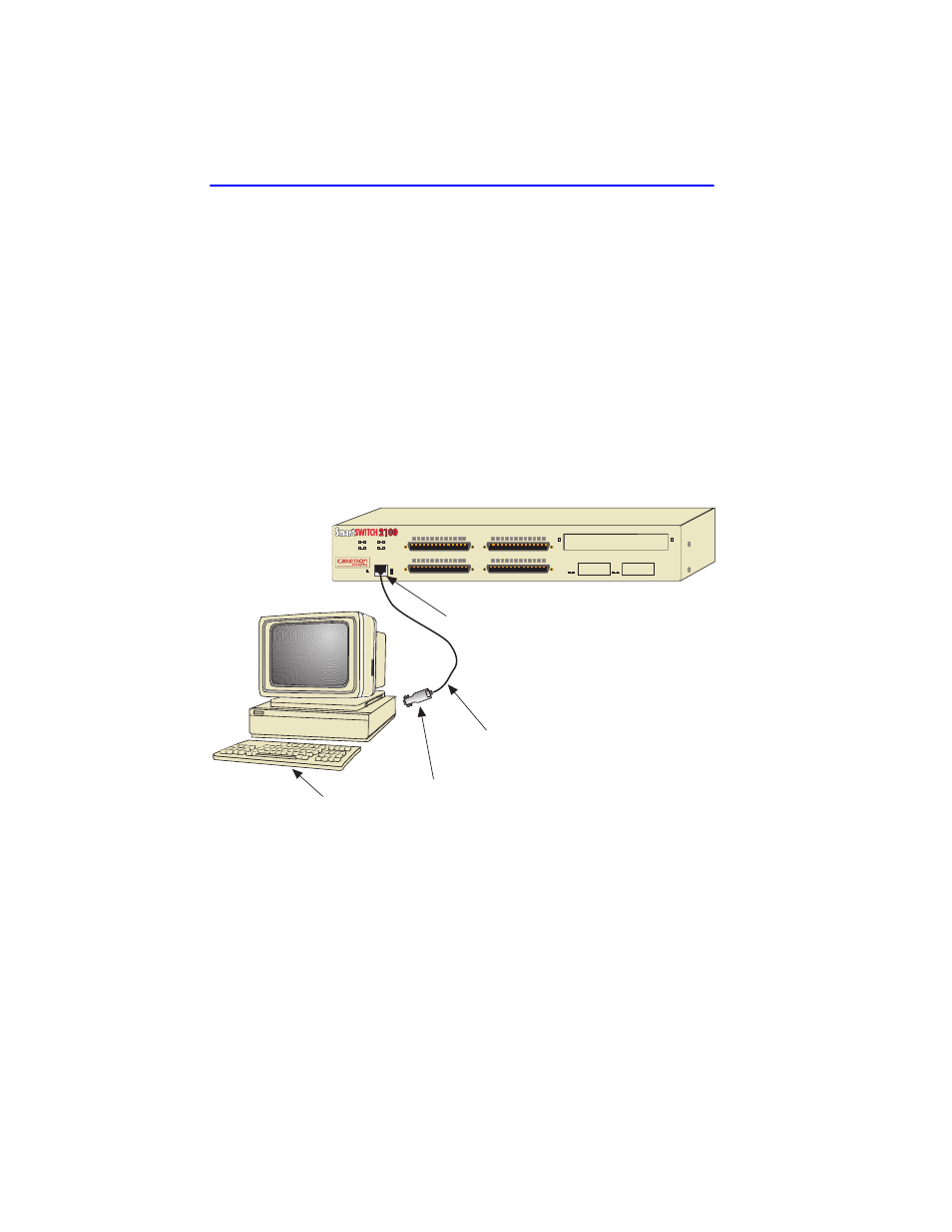1 console cable connection, Console cable connection -4, Figure 5-1 management terminal connection | Reset | Cabletron Systems 2E43-51R User Manual | Page 52 / 168