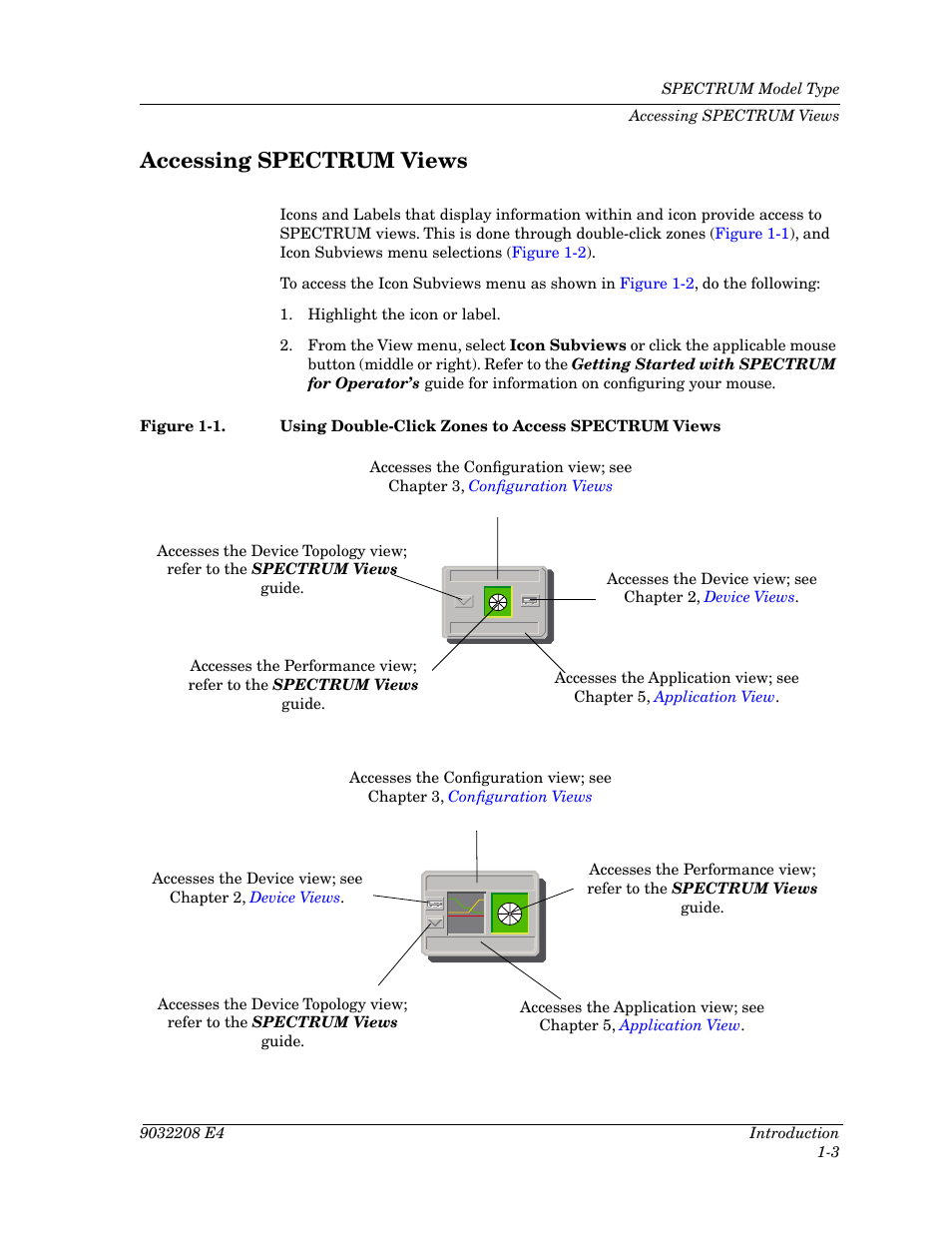 Accessing spectrum views, Accessing spectrum views -3, Figure 1-1 | Cabletron Systems 5500 User Manual | Page 18 / 83