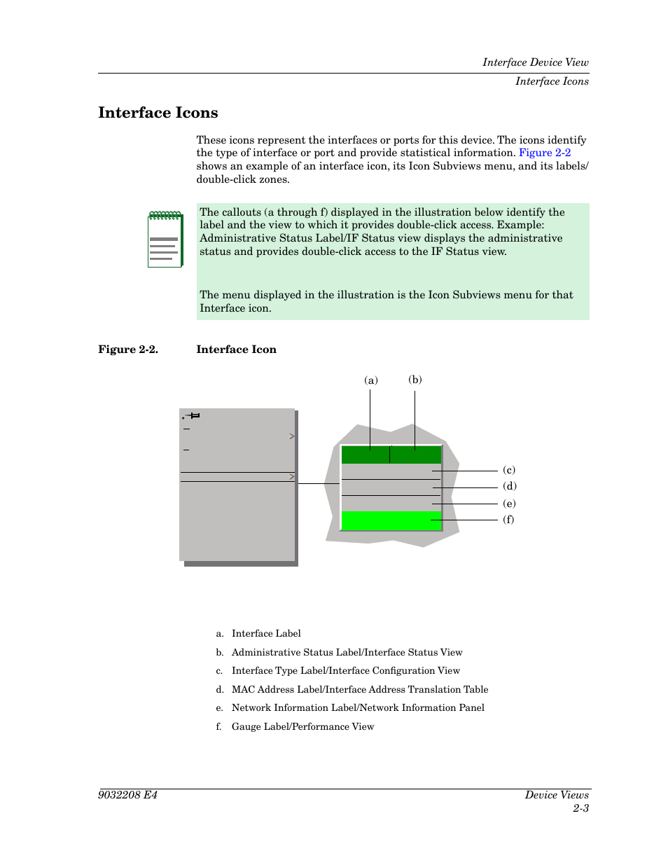 Interface icons, Interface icons -3, Figure 2-2 | Interface icon -3 | Cabletron Systems 5500 User Manual | Page 24 / 83