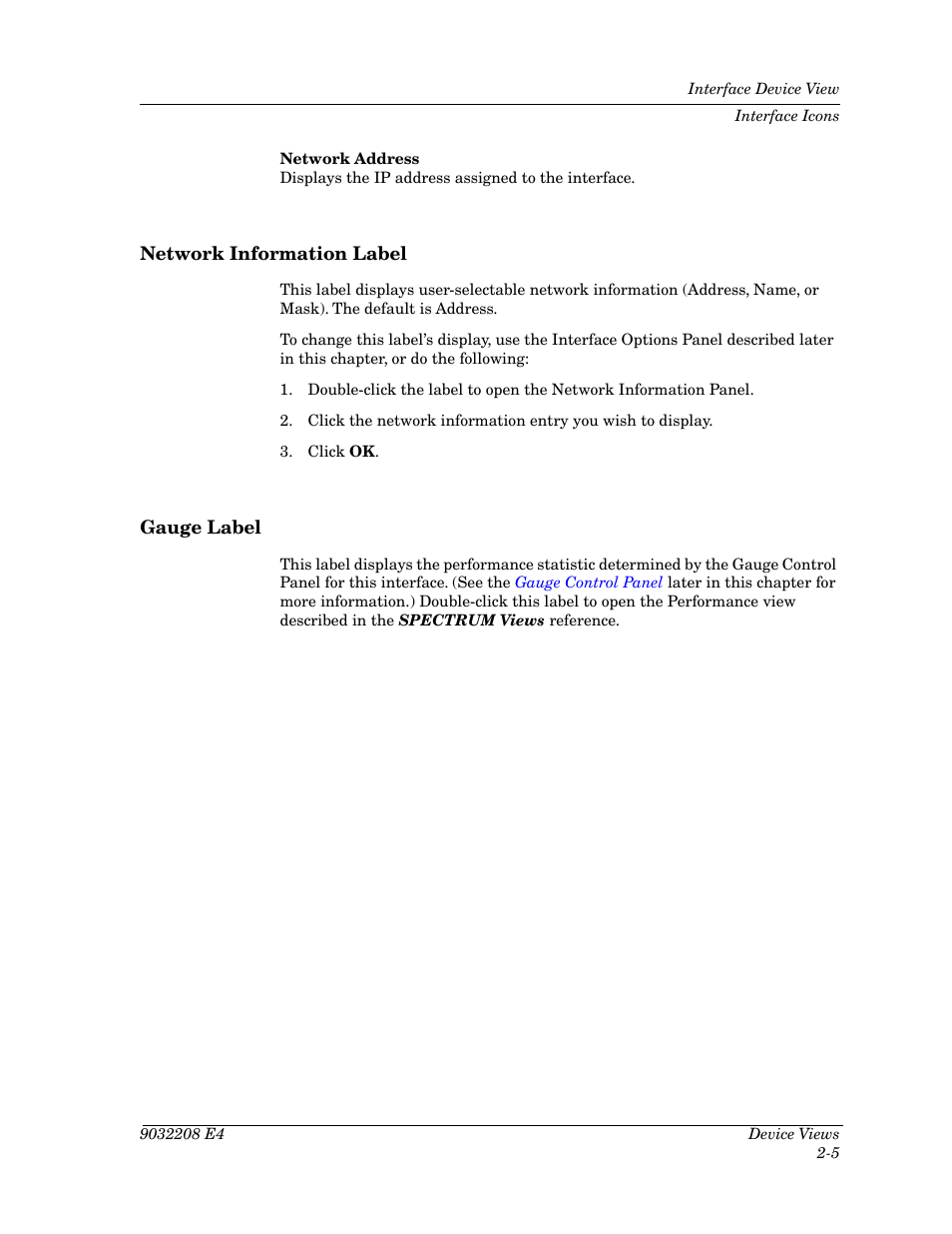 Network information label, Gauge label, Network information label -5 gauge label -5 | Cabletron Systems 5500 User Manual | Page 26 / 83